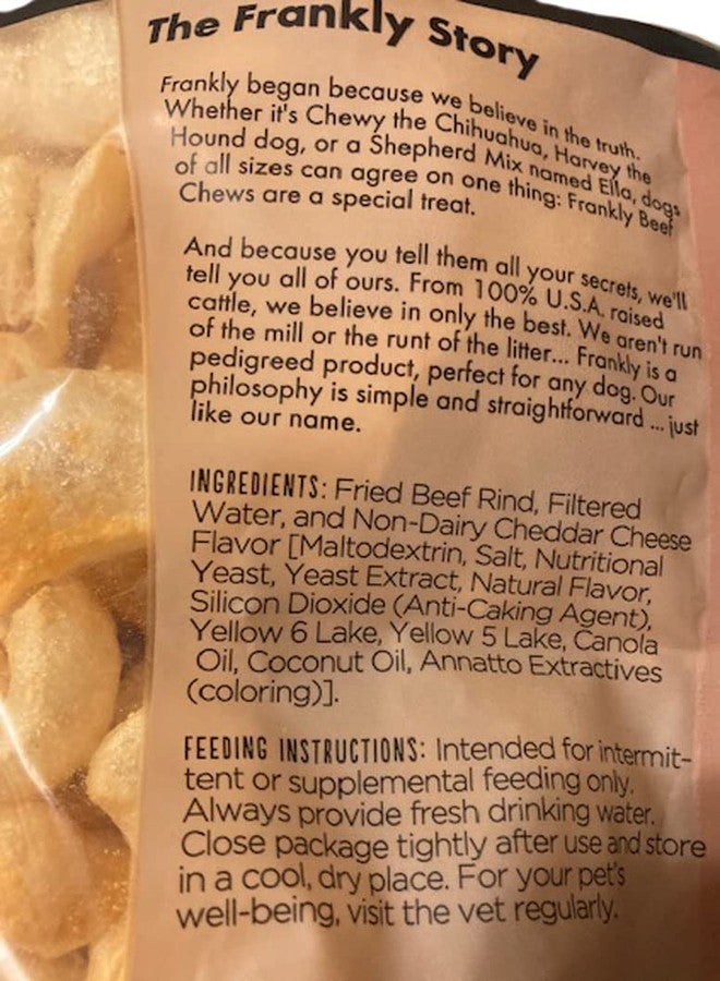 Frankly Cheddar Cheese Flavor Beefy Puffs 100% USA Made Collagen Packed Snack 5 Ounce Package - Image 3
